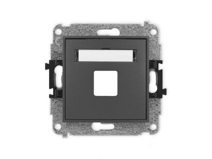 Single multimedia socket mechanism without module (Keystone standard)