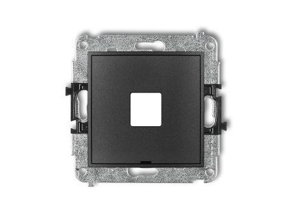 Single multimedia socket mechanism without module (Keystone standard)
