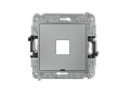 Single multimedia socket mechanism without module (Keystone standard)