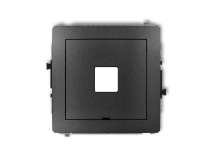 Single multimedia socket mechanism without module (Keystone standard)