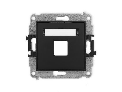 Single multimedia socket mechanism without module (Keystone standard)