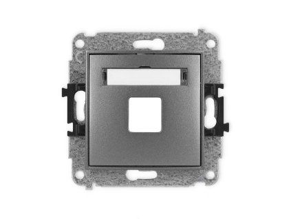 Single multimedia socket mechanism without module (Keystone standard)