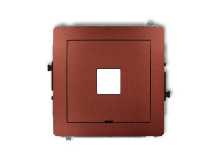 Single multimedia socket mechanism without module (Keystone standard)