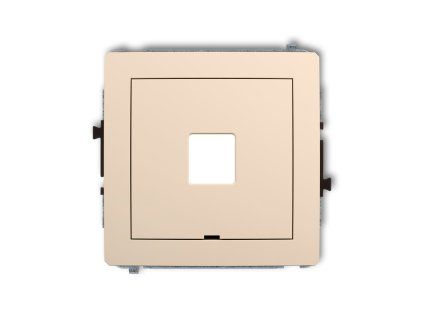 Single multimedia socket mechanism without module (Keystone standard)