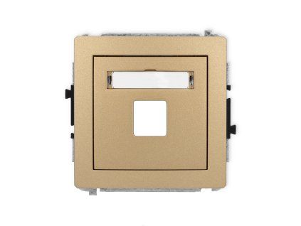 Single multimedia socket mechanism without module (Keystone standard)