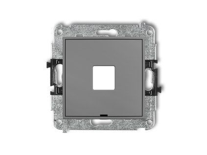 Single multimedia socket mechanism without module (Keystone standard)