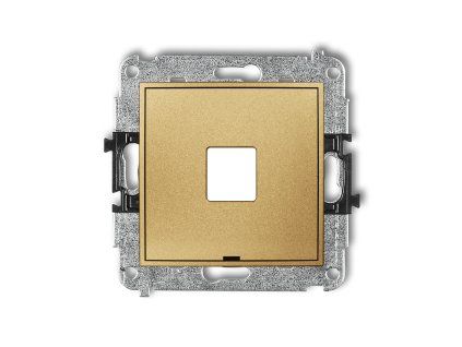 Single multimedia socket mechanism without module (Keystone standard)