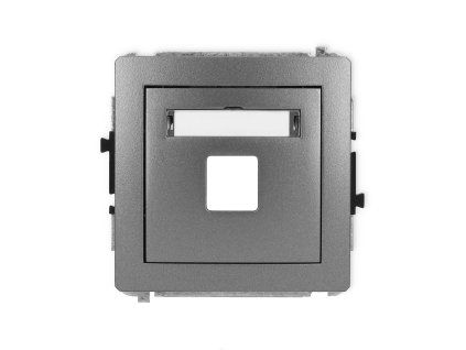 Single multimedia socket mechanism without module (Keystone standard)