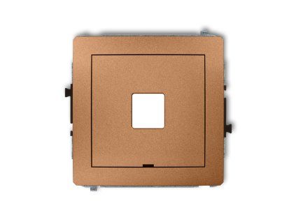 Single multimedia socket mechanism without module (Keystone standard)