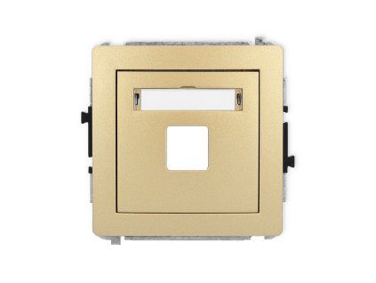 Single multimedia socket mechanism without module (Keystone standard)