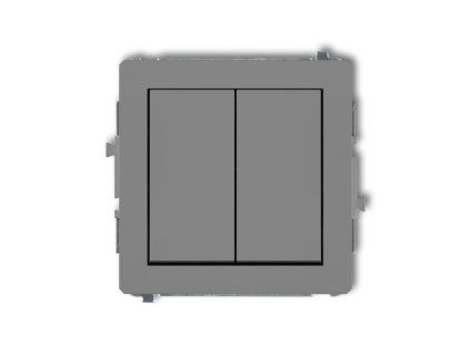 Single pole with two-way switch mechanism (double push button without pictograms