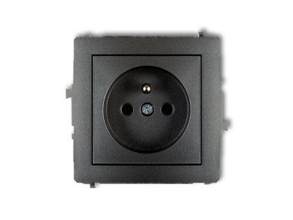Single socket with the 2P+Z earth mechanism (with increased contact protection/shutter)