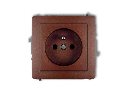 Single socket with the 2P+Z earth mechanism (with increased contact protection/shutter)