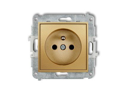 Single socket with the 2P+Z earth mechanism (with increased contact protection/shutter)
