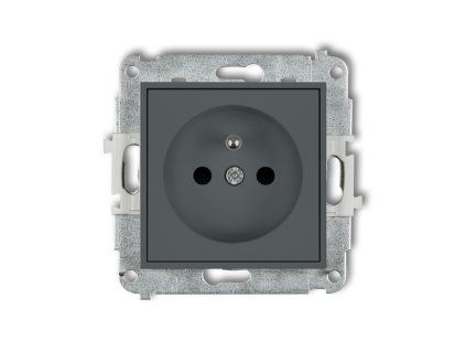Single socket with the 2P+Z earth mechanism (with increased contact protection/shutter)