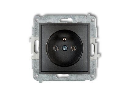 Single socket with the 2P+Z earth mechanism (without increased contact protection/shutter)