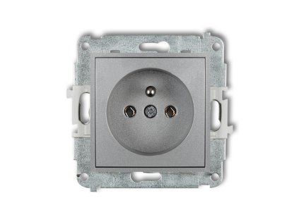 Single socket with the 2P+Z earth mechanism (without increased contact protection/shutter)
