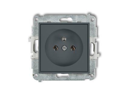 Single socket with the 2P+Z earth mechanism (without increased contact protection/shutter)