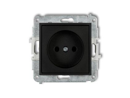 Single socket without the 2P earth mechanism (with increased contact protection/shutter)