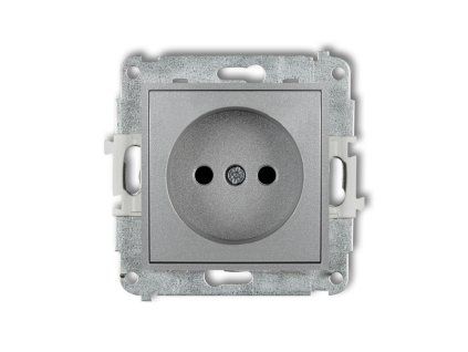 Single socket without the 2P earth mechanism (with increased contact protection/shutter)
