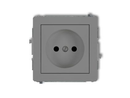 Single socket without the 2P earth mechanism (with increased contact protection/shutter)
