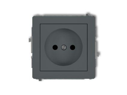 Single socket without the 2P earth mechanism (with increased contact protection/shutter)