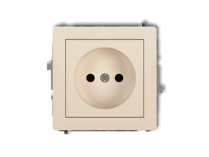 Single socket without the 2P earth mechanism (with increased contact protection/shutter)