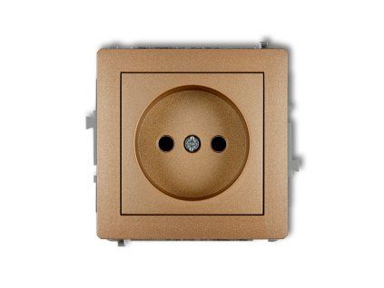 Single socket without the 2P earth mechanism (with increased contact protection/shutter)
