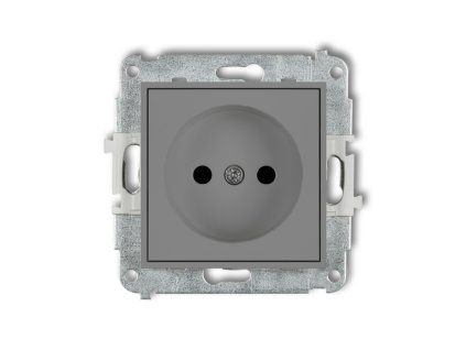 Single socket without the 2P earth mechanism (with increased contact protection/shutter)