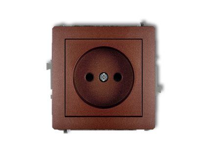 Single socket without the 2P earth mechanism (with increased contact protection/shutter)