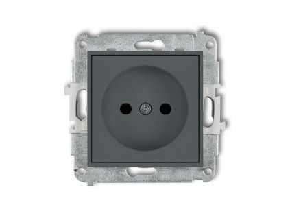 Single socket without the 2P earth mechanism (with increased contact protection/shutter)