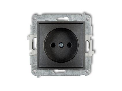 Single socket without the 2P earth mechanism (with increased contact protection/shutter)