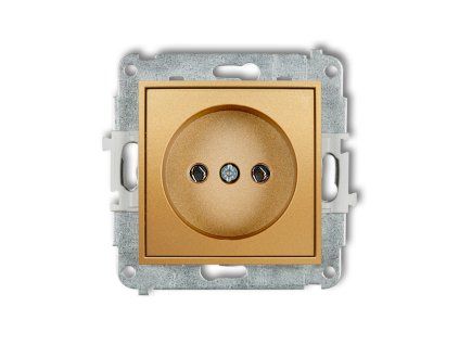 Single socket without the 2P earth mechanism (without increased contact protection/shutter)