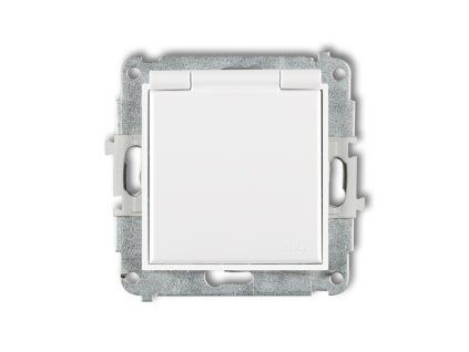 Splash proof socket with the 2P+Z earth SCHUKO mechanism (white cover