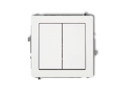 Two-circuit push button mechanism (double push button without pictograms