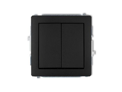 Two-circuit push button mechanism (double push button without pictograms