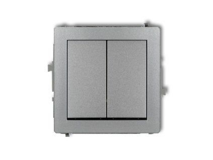 Two-circuit push button mechanism (double push button without pictograms