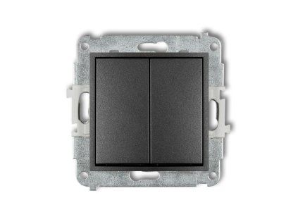 Two-circuit push button mechanism (two push buttons without pictograms