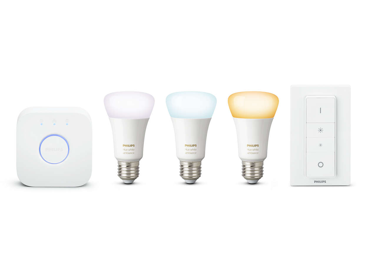 Philips Hue White Ambiance 9,5 W A60 Starter kit 3x