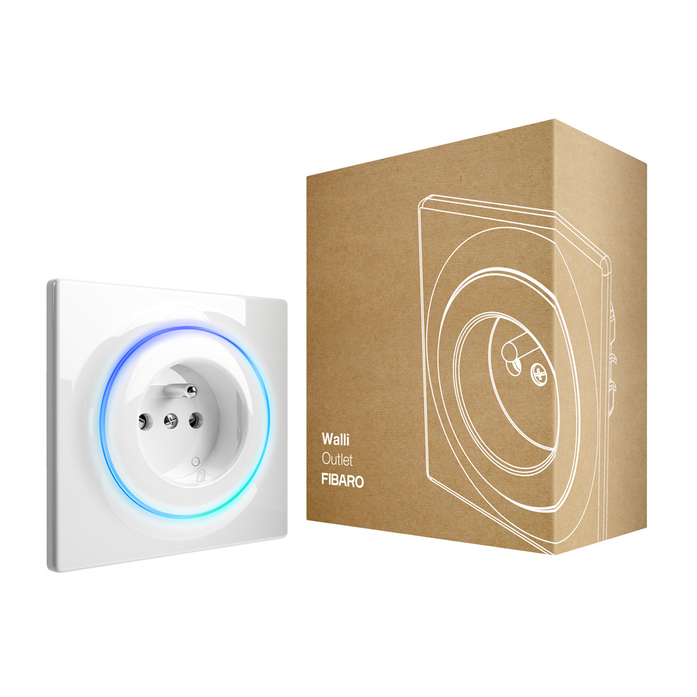 Walli zásuvka FIBARO - Biela