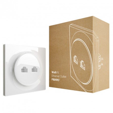 Walli N Eternet zásuvka FIBARO - Biela