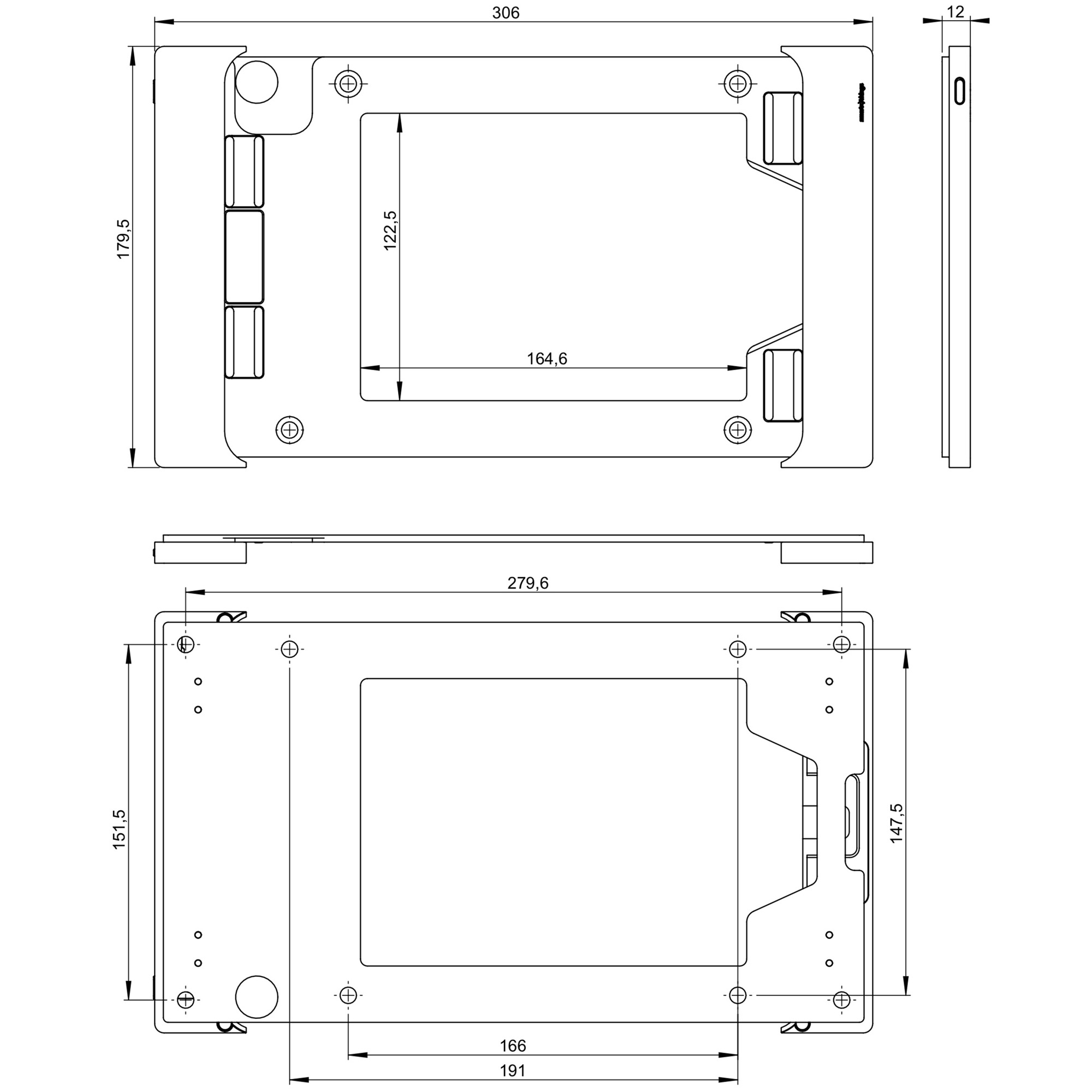 sDock Fix A10.9 - Nástenný držiak pre iPad