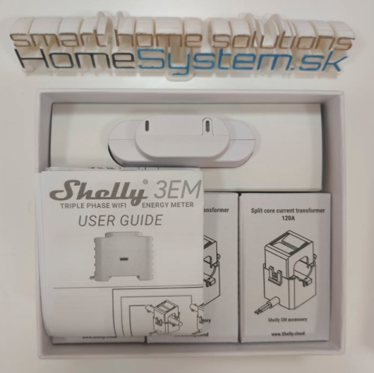 Shelly 3EM - WiFi trojfázový merač energie