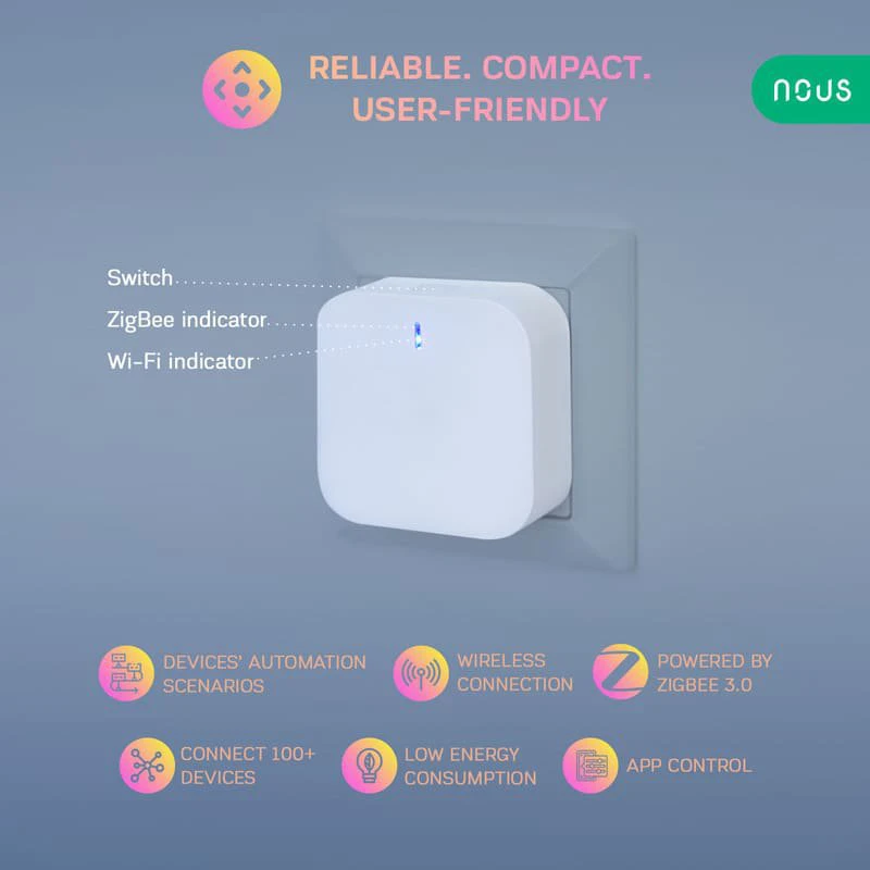 Nous Smart ZigBee a Bluetooth Brána pre TUYA