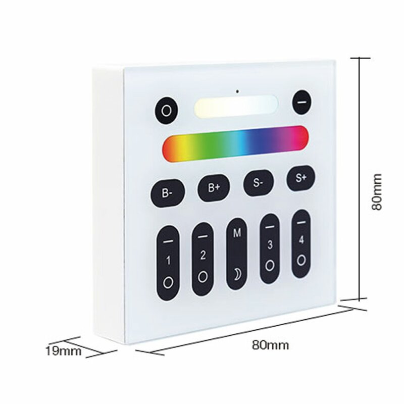 Panelový ovládač pre RGB a CCT LED pásiky (2.4G - RF) Gledopto