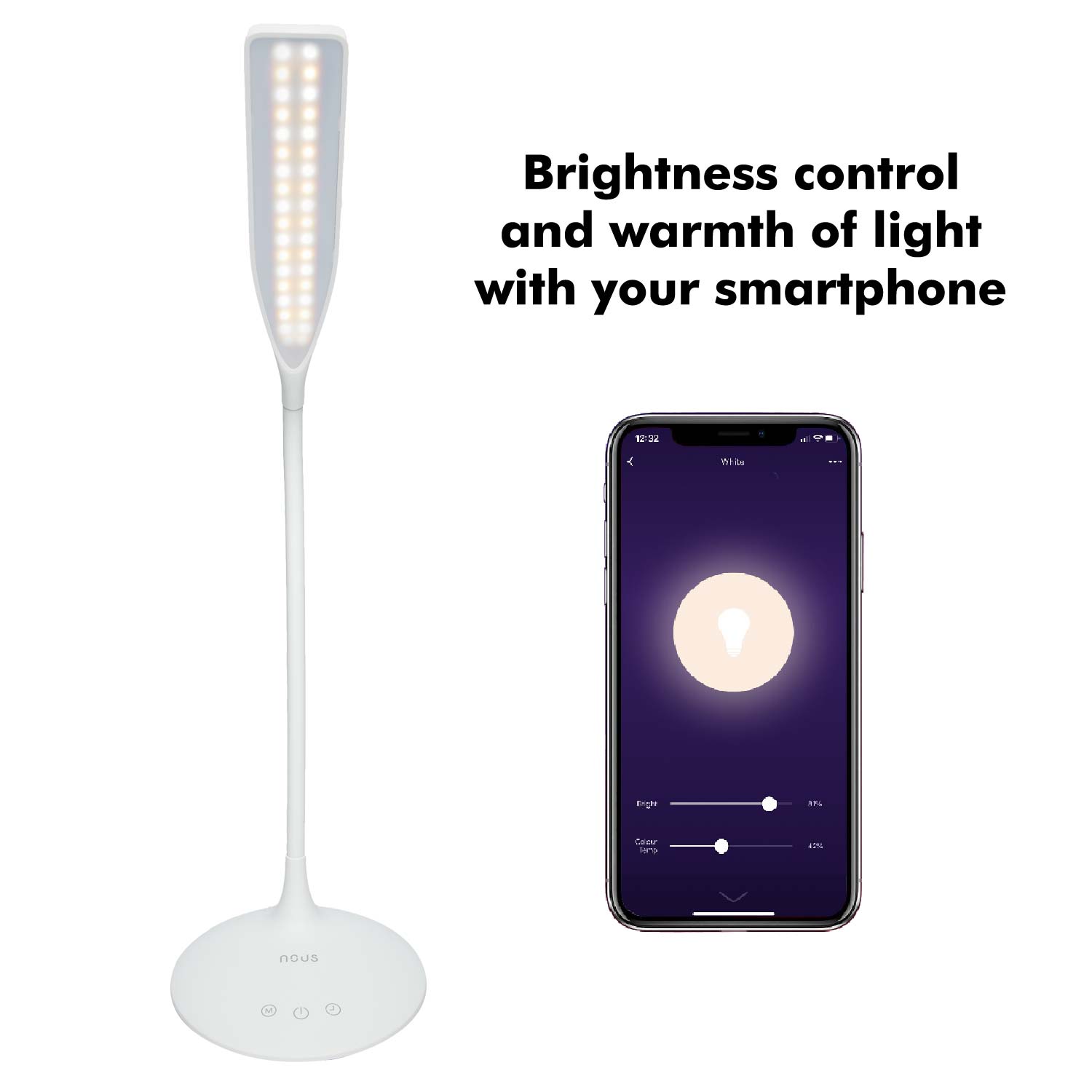 Smart Stolová Lampa WiFi Nous S1 biela
