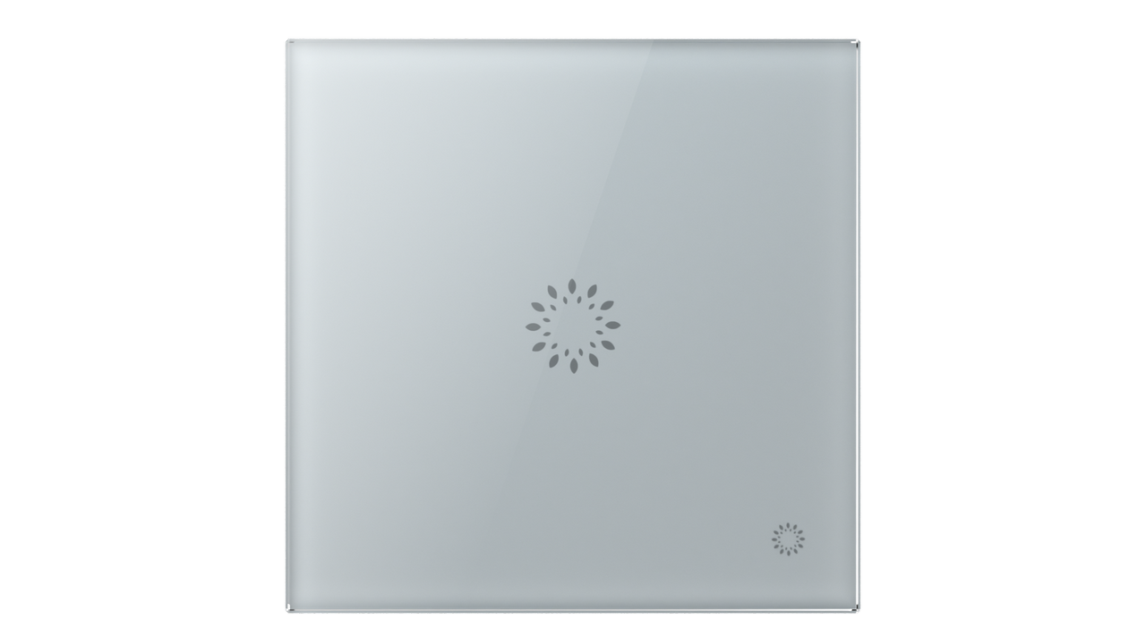 Hevolta sklenený vypínač GlaSense (Polarium White)  1-tlačidlový - Bez WiFi