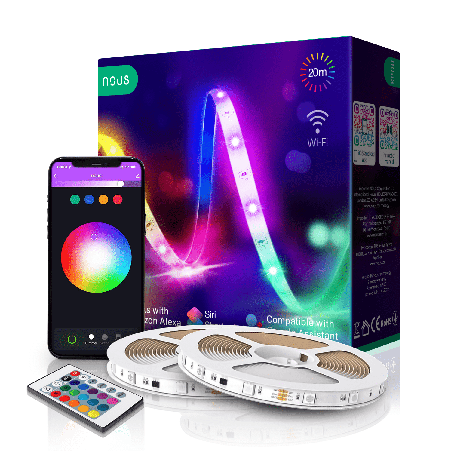 Poškodené balenie - Nous Smart RGB LED pás 20m