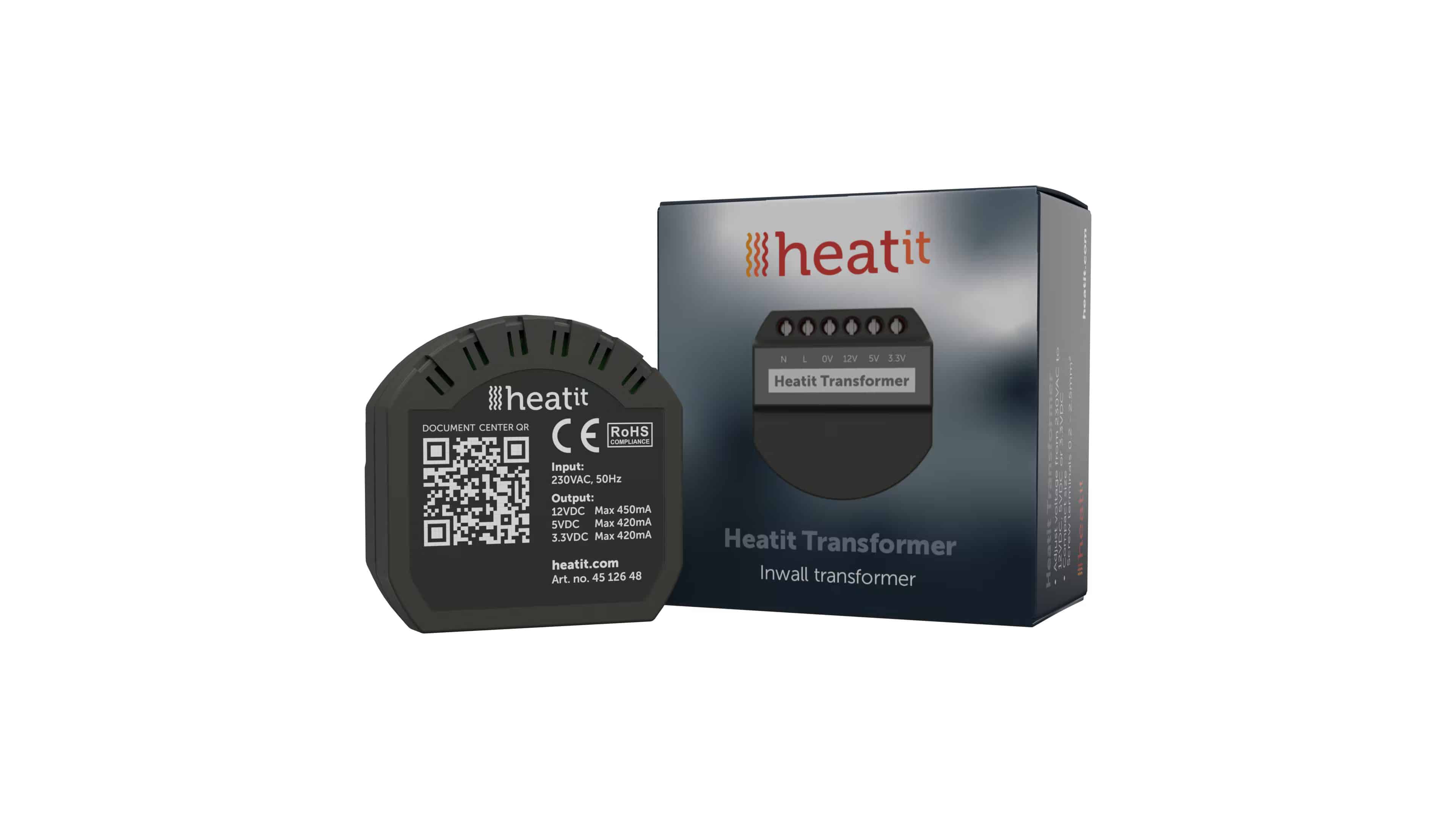 HeatIT Transformer - 3.3V, 5V a 12V zdroj do krabičky