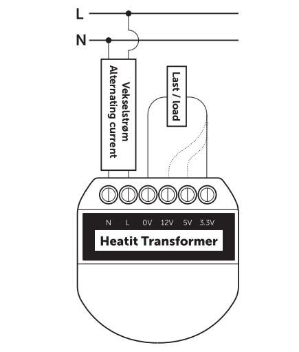 HeatIT Transformer - 3.3V, 5V a 12V zdroj do krabičky